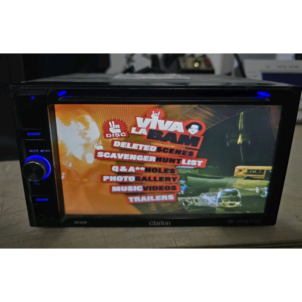 Clarion NX409 - Car Stereo Head Unit DVD CD Sirius - Aux In - Fully Tested
